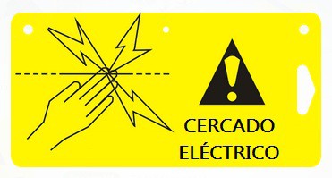Señalización pastor eléctrico Cartel cercado electrico