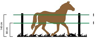 Vallado electrico caballos
