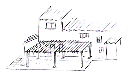 Pergola de madera