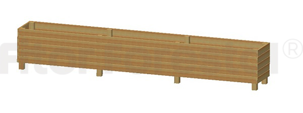 Jardinera madera tratada