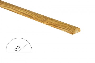 Poste de pino nacional tratado y torneado, partido longitudinalmente
