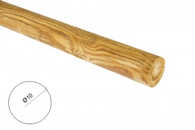 Poste de pino nacional tratado y torneado