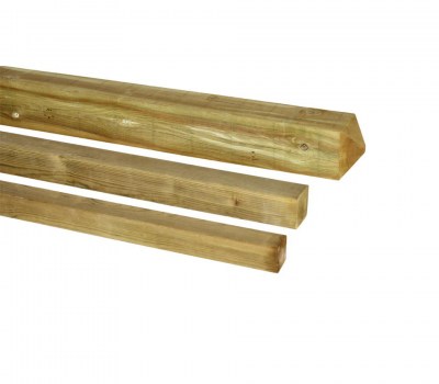 Postes de madera cuadrados
